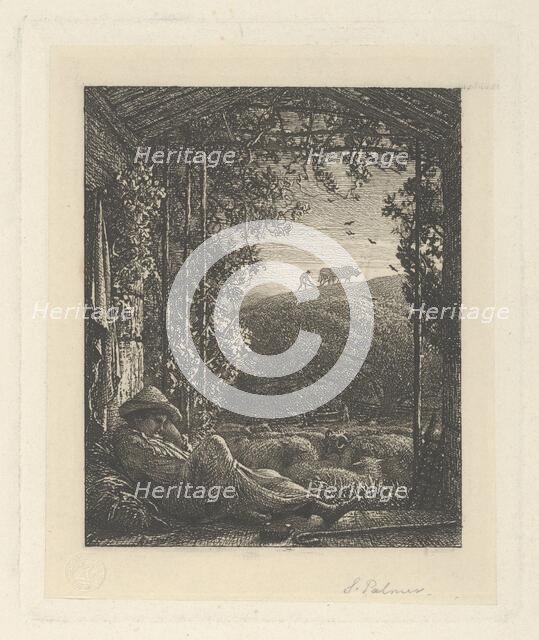 The Sleeping Shepherd; Early Morning, 1857. Creator: Samuel Palmer.
