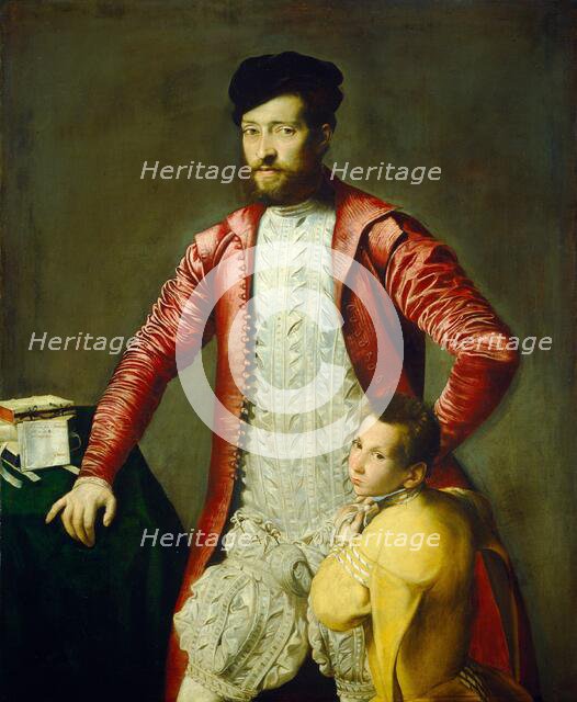 Alessandro Alberti with a Page, possibly 1544/1545. Creator: Gian Paolo Pace.