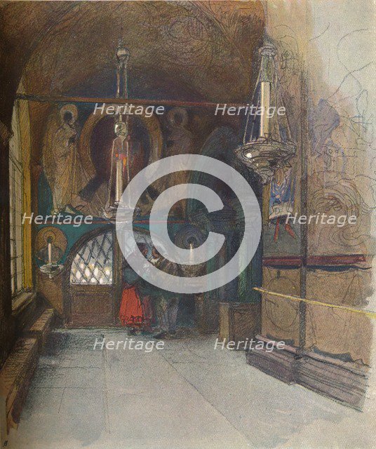 'Interior of the Cathedral of the Annunciation, Moscow', c1900, (1905). Artist: Georges Kossiakoff.