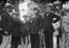 Draft Parade - Senators Saulsbury; Warren; Lodge, 1917. Creator: Harris & Ewing.