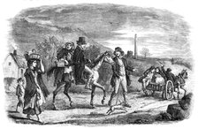 Returning from Market, a Scene in the County of Kilkenny - drawn by E. Fitzpatrick, 1857. Creator: Unknown.