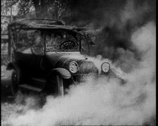 A Car on Fire, 1930. Creator: British Pathe Ltd.