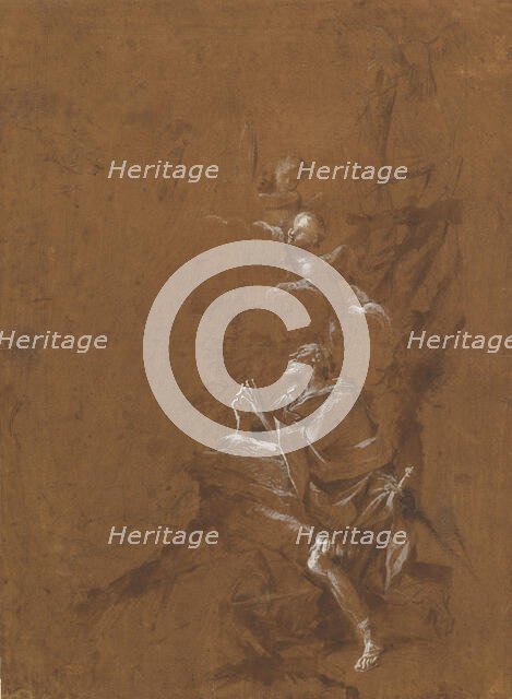 The Vision of Saint William of Aquitaine., late 1650s. Creator: Giovanni Angelo Canini.