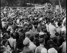 Crowd of Workers Demonstrating, 1932. Creator: British Pathe Ltd.