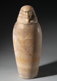 Canopic Jar with Man's Head, 664-525 BC. Creator: Unknown.
