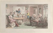The Social Evening, from "The Vicar of Wakefield", May 1, 1817., May 1, 1817. Creator: Thomas Rowlandson.