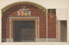 Design for the decoration of the fireplace in the library of the Chateau de..., second half 19th cen Creators: Jules-Edmond-Charles Lachaise, Eugène-Pierre Gourdet.