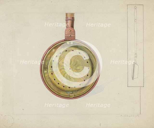 Warming Pan, c. 1937. Creator: Alfred Walbeck.