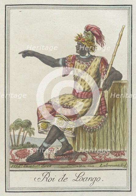 Costumes de Différents Pays, 'Roi de Loango', c1797. Creators: Jacques Grasset de Saint-Sauveur, LF Labrousse.
