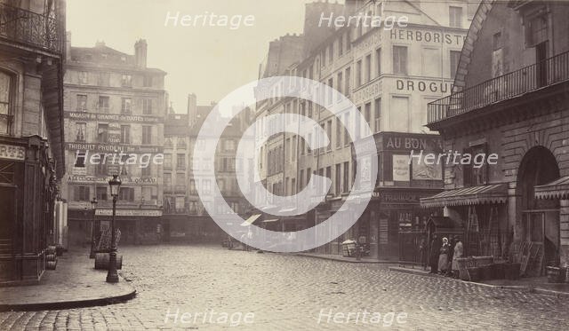 Rue de la Lingerie, de la rue Berger, 1860s-70s. Creator: Charles Marville.