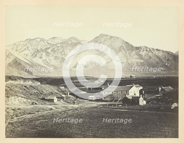Wasatch Range of Rocky Mountains, From Brigham Young's Woolen Mills, 1868/69. Creator: Andrew Joseph Russell.