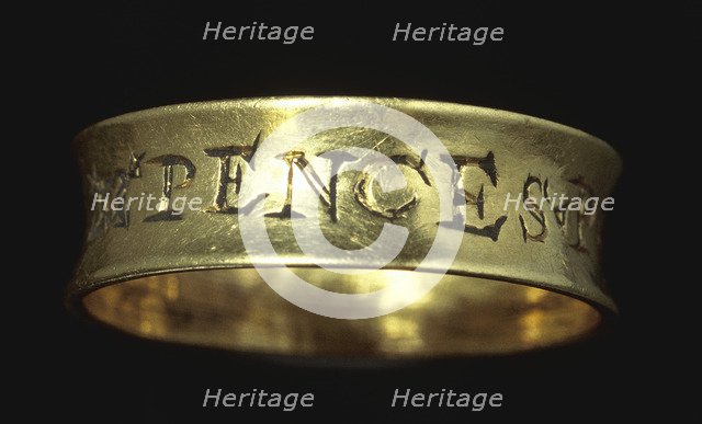 The Rose Theatre finger-ring, from London. Artist: Unknown