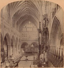 'The Choir from the western end, Cathedral, Exeter, England', 1900. Creator: Underwood & Underwood.