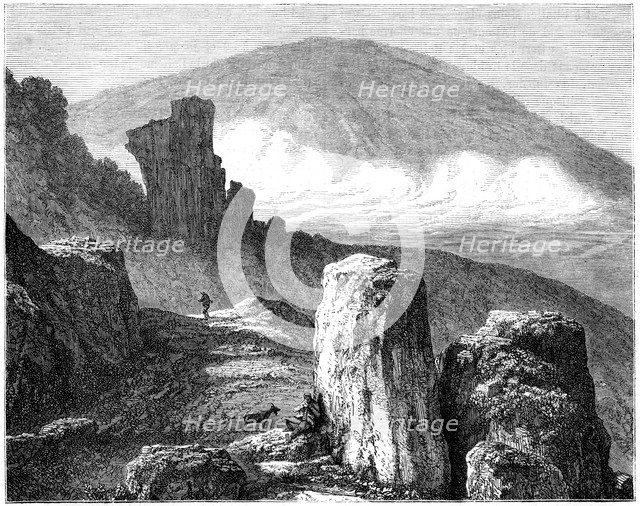 The Brocken, or Blocksberg, Harz Mountains, Germany, 19th century. Artist: Francois Stroobant