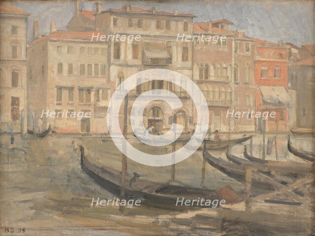 On the Grand Canal in Venice, 1909. Creator: Karl Schou.