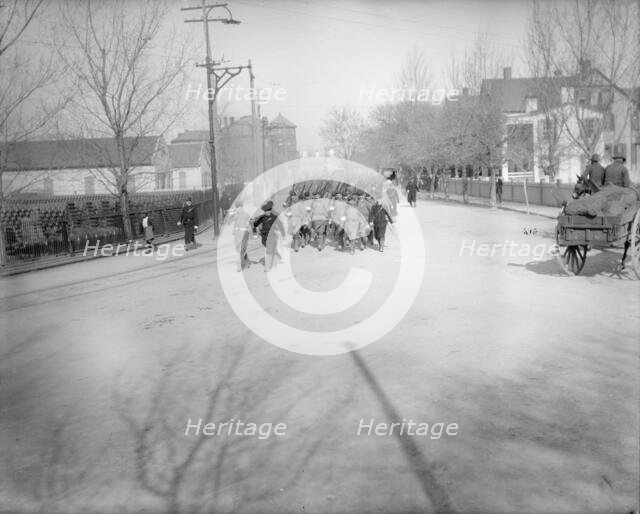 U.S.S. Maine, land drill, (1896?). Creator: Unknown.