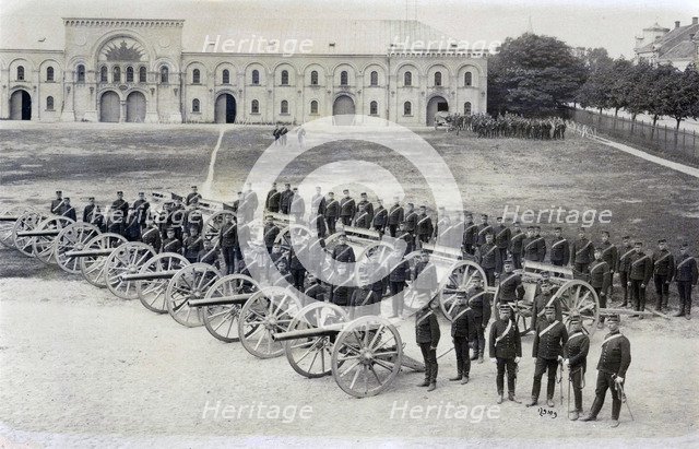 The Wendes Artillerey Regiment parade, Landskrona, Sweden, 1895. Artist: Unknown