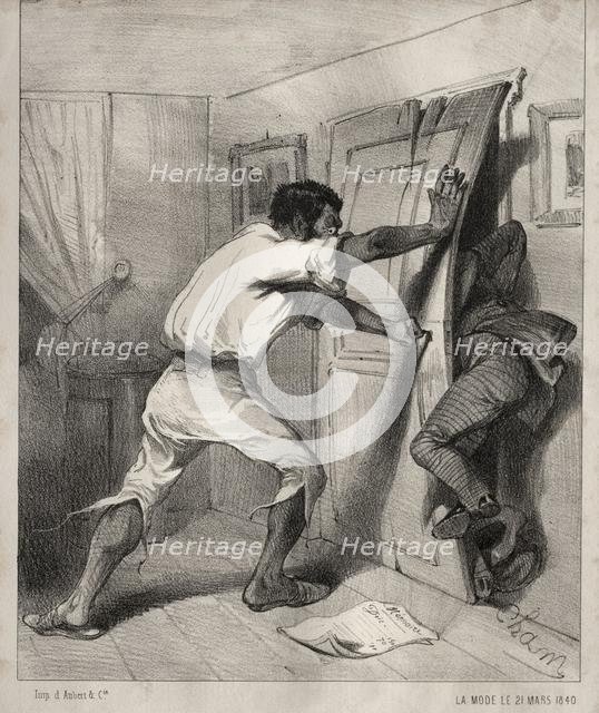 Un Créancier trop pressé, 1840. Creator: Cham (French, 1818-1879).