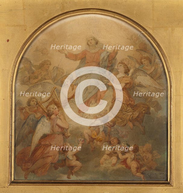 Esquisse pour l'église Saint-Nicolas-du-Chardonnet : La Vierge Triomphante, 1857. Creator: Nicolas-Louis-François Gosse.