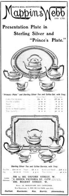 Mappin & Webb; Presentation Plate in Sterling Silver and "Prince's Plate", 1909. Creator: Unknown.