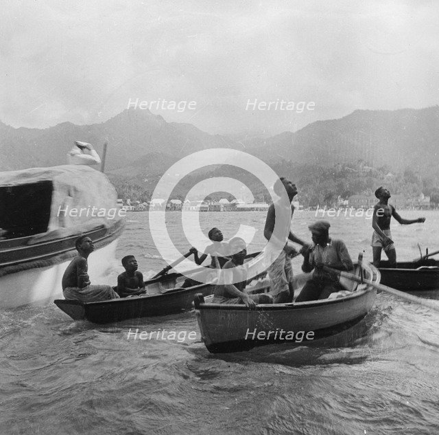 Boys diving, St Vincent, 1931. Artist: Unknown