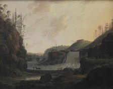 River Landscape with a Waterfall near Bogstad in Norway, 1789. Creator: Erik Pauelsen.