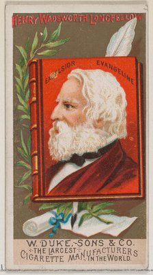 Henry Wadsworth Longfellow, from the series Great Americans (N76) for Duke brand cigarette..., 1888. Creator: Unknown.