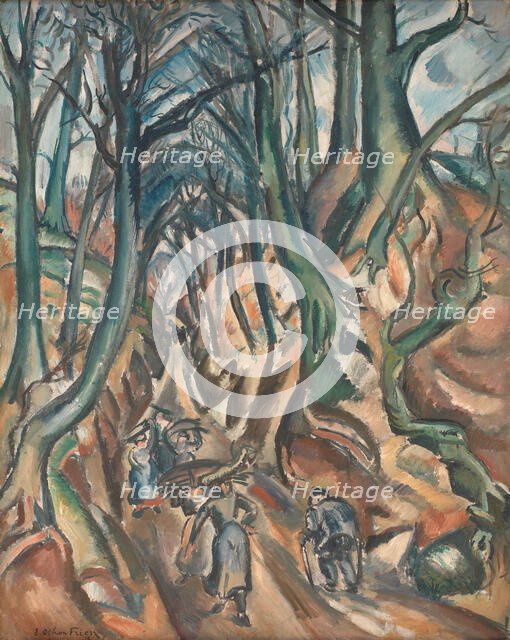 The Sunken Road in Winter (Le chemin creux, l'hiver), 1913. Creator: Friesz, Achille-Emile-Othon (1879-1949).