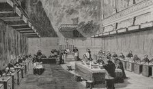 The conclave for the election of Pope Leo XIII, Rome, 1878.  Creator: Unknown.