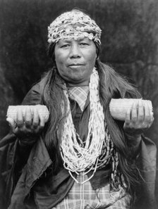 Hupa female shaman, c1923. Creator: Edward Sheriff Curtis.