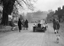 Rover 10/25 of C Thackray, Ilkley & District Motor Club Trial, Coxwold, North Yorkshire, 1930s. Artist: Bill Brunell.