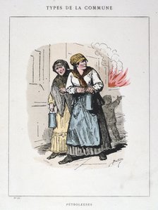 'Petroleuses', Paris Commune, 1871.  Artist: Anon