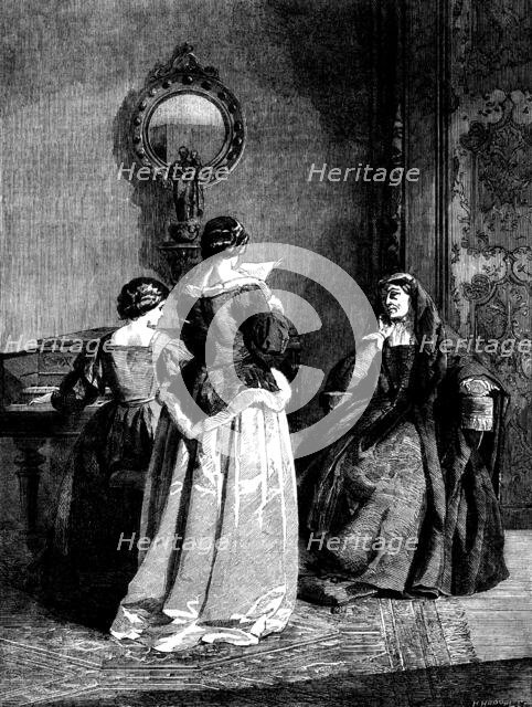 "Music" by A. B. Clay, from the exhibition of the Royal Academy, 1862. Creator: H. Harrall.