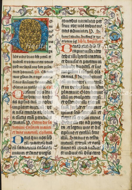 Decorated Initial D; Missal, about 1500-1505. Creator: Unknown.