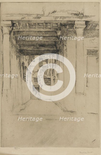 Venetian Court, 1879-1880. Creator: James Abbott McNeill Whistler.