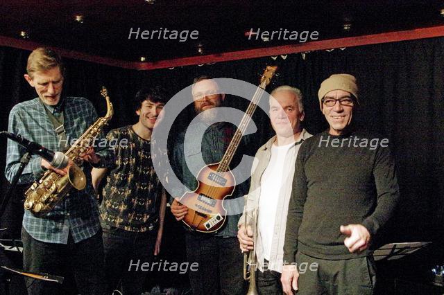 Steve Buckely, Chris Batchelor, Gene, Zone-B, Verdict Jazz Club, Brighton, East Sussex, 13 Dec 2019. Creator: Brian O'Connor.