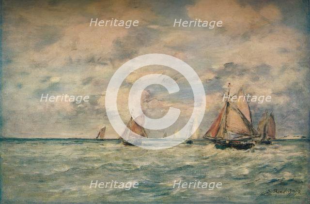 'Sortie Des Barques A Trouville', 1895, (1920). Creator: Eugene Louis Boudin.