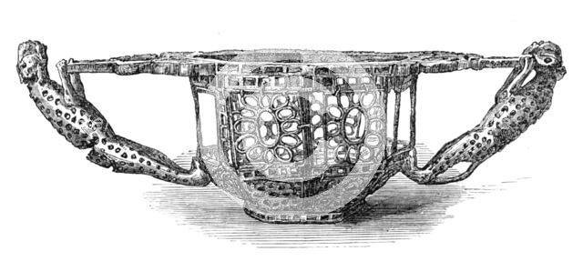 The Loan Collection, South Kensington Museum: bowl...with tiger handles, (Dacian, 5th century), 1868 Creator: Unknown.