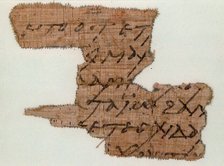 Papyri Fragments of a Letter, Coptic, 7th century. Creator: Unknown.