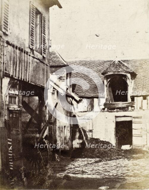 Hayloft & Courtyard, 1844. Creator: Louis-Désiré Blanquart-Evrard.
