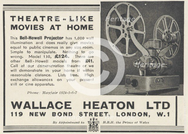Bell-Howell projector , 1935. Artist: Unknown