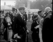 A Group of Race Goers Standing in Line at Ascot Race Track, 1924. Creator: British Pathe Ltd.