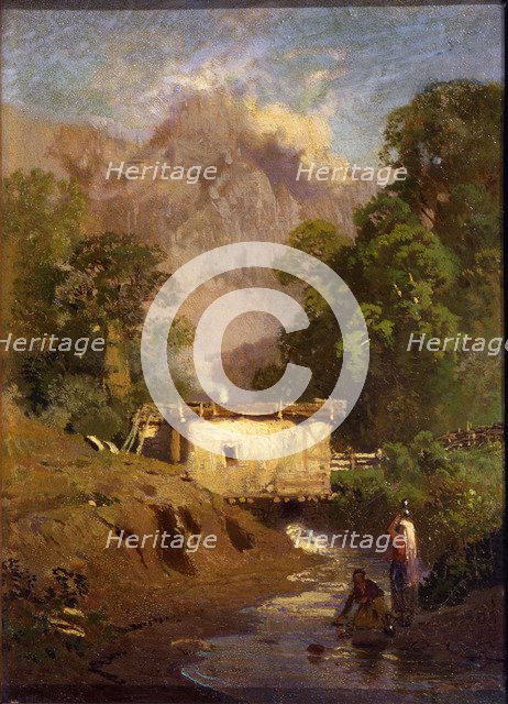 'Crimean Landscape', Russian painting of 19th century. Artist: Fyodor Vasil'yev