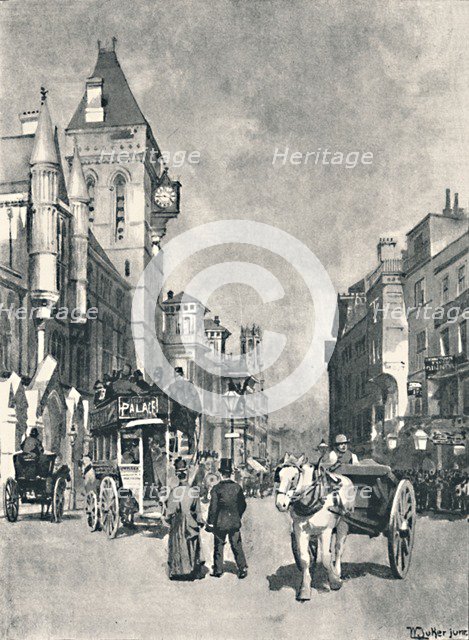 'Fleet Street, Showing the Law Courts', 1891. Creator: William Luker.