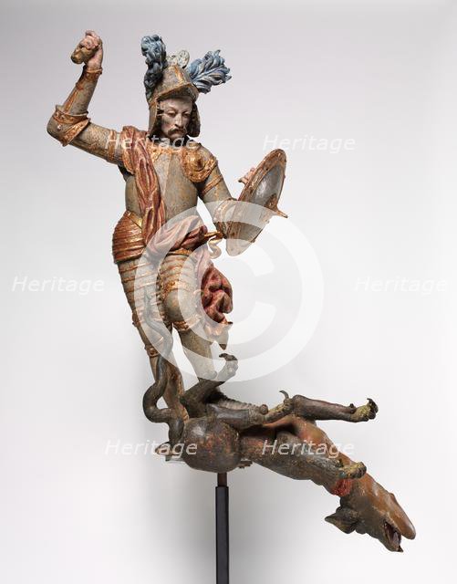 Saint George and the Dragon, late 1600s. Creator: Unknown.