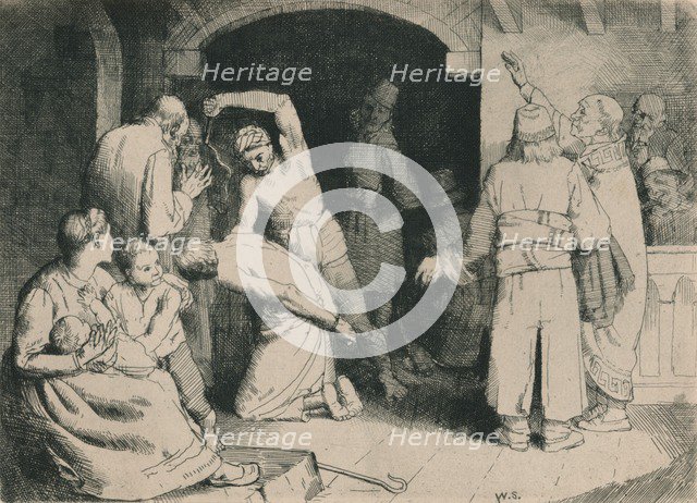 'The Scourging of Faithful', c1916. Artist: William Strang.