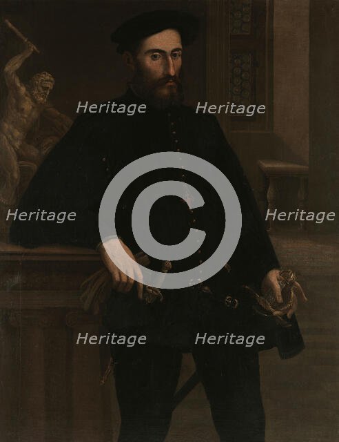 Portrait of Pier Luigi Farnese (1503-1547) , c1547. Creator: Mazzola Bedoli, Girolamo (c. 1500-1569).