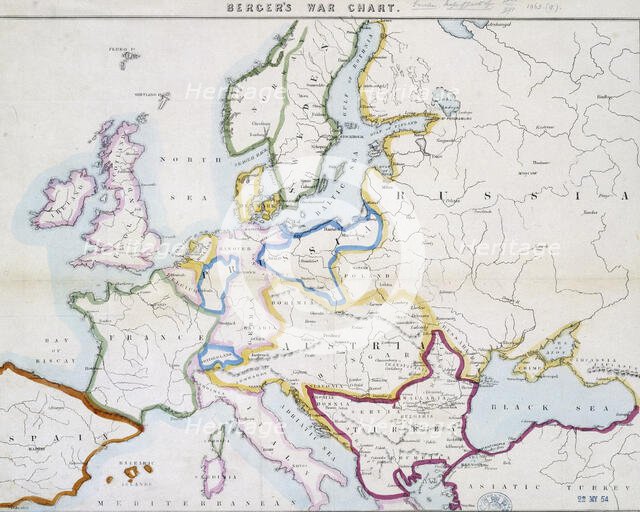 Berger's war chart, 1854. Creator: John George Berger.