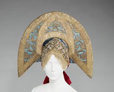 Headdress, Russian, early 19th century. Creator: Unknown.