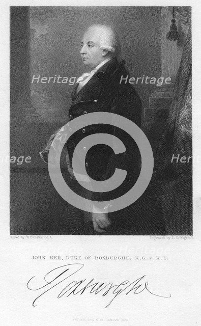 John Ker, Duke of Roxburghe, English bibliophile and book collector, (1832). Artist: Charles Edward Wagstaff